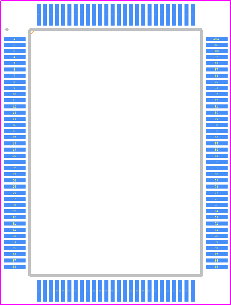 KSZ8995MAI - Microchip PCB footprint - Quad Flat Packages - Quad Flat Packages - KSZ8995MAI