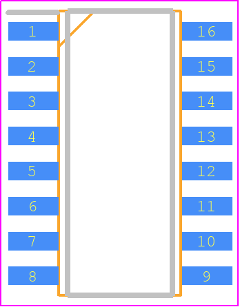 TLP281-4 - Toshiba PCB footprint - Small Outline Packages - Small Outline Packages - TLP280-4(GB,J,F)