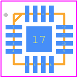 SN74HC595BRWNR - Texas Instruments PCB footprint - Quad Flat No-Lead - Quad Flat No-Lead - RWN(0016A)
