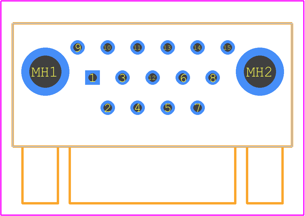 1532259-2 - TE Connectivity PCB footprint - Other - Other - 1532259-2-3