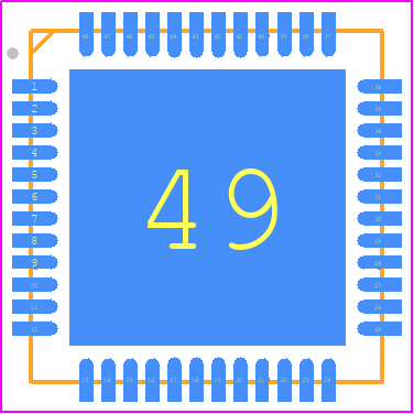 FT232HQ-TRAY - FTDI Chip PCB footprint - Quad Flat No-Lead - Quad Flat No-Lead - QFN-48 FT232HQ