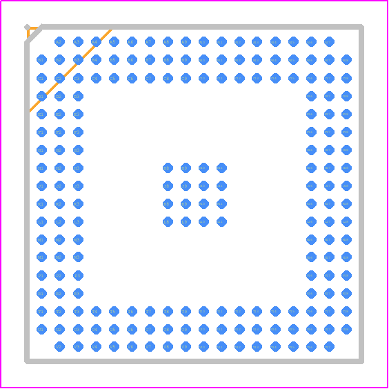 MAX32600-P85B+ - Analog Devices PCB footprint - BGA - BGA - 192-BGA