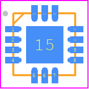 MASW-011102-TR0500 - MACOM PCB footprint - Quad Flat No-Lead - Quad Flat No-Lead - 14-Lead PQFN