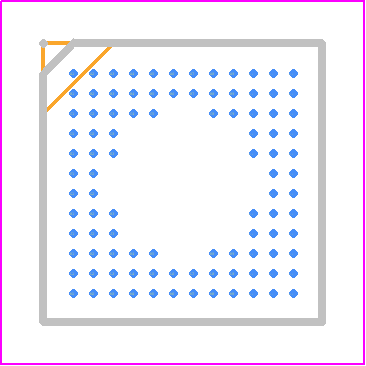 STM32L162VCH6 - STMicroelectronics PCB footprint - BGA - BGA - UFBGA100 - 7 x 7 mm