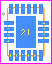 MIC23158YML-T5 - Microchip PCB footprint - Quad Flat No-Lead - Quad Flat No-Lead - MIC23158YML-T5