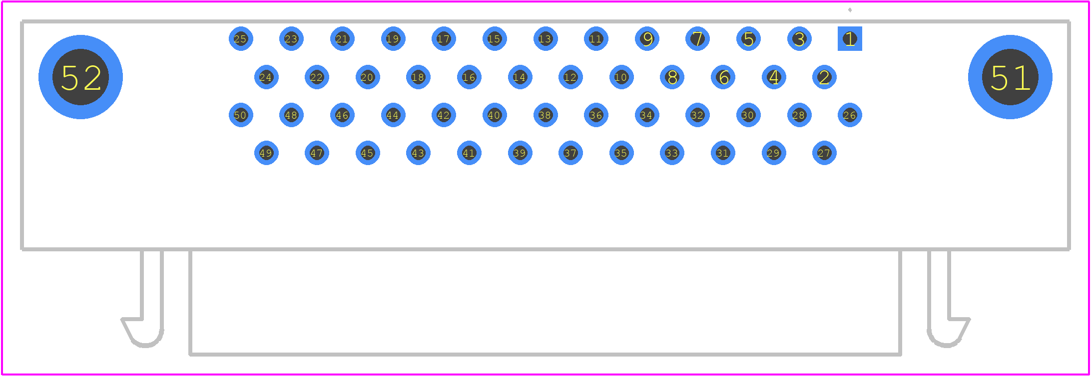 10250-55G3PC - 3M PCB footprint - Other - Other - 10250-55G3PC-3