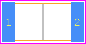 CRCW2512100RFKEGHP - Vishay PCB footprint - Capacitor Chip Non-polarised - Capacitor Chip Non-polarised - CRCW2512