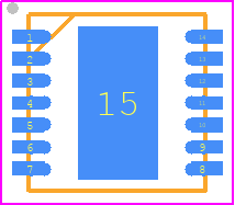 LT6375HDF#PBF - Analog Devices PCB footprint - Small Outline No-lead - Small Outline No-lead - DFN-14