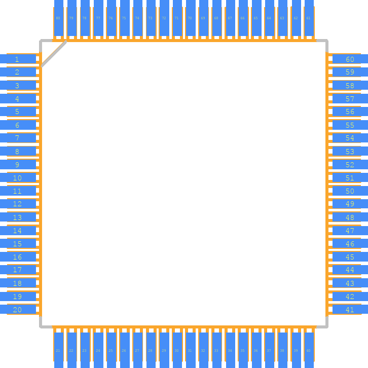 AD6620ASZ - Analog Devices PCB footprint - Other - Other - QFP65P1720X1720X340-80N