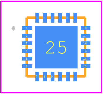 EFM32TG110F32-QFN24 - Silicon Labs PCB footprint - Other - Other - EFM_QFN24