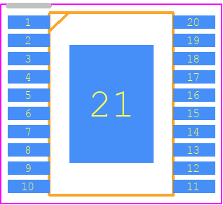 ZXLD1374EST20TC - Diodes Incorporated PCB footprint - Small Outline Packages - Small Outline Packages - TSSOP-20EP