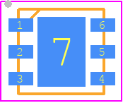 AL5811FF-7 - Diodes Incorporated PCB footprint - Small Outline No-lead - Small Outline No-lead - U-DFN3030-6