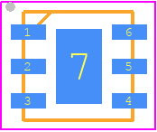 ZXLD1366DACTC - Diodes Incorporated PCB footprint - Small Outline No-lead - Small Outline No-lead - V-DFN3030-6