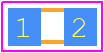 GCG188R92A272KA01J - Murata Electronics PCB footprint - Capacitor Chip Non-polarised - Capacitor Chip Non-polarised - L=1.6mm W=0.8mm T=0.8mm