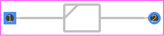 SA305E474MARTB - Kyocera AVX PCB footprint - Capacitors, Polarized Axial Diameter Horizontal Mounting - Capacitors, Polarized Axial Diameter Horizontal Mounting - 3mm*2.3mm