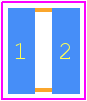 LLL219R71C224MA01K - Murata Electronics PCB footprint - Capacitor Chip Non-polarised - Capacitor Chip Non-polarised - LLL21 L=1.25mm W=2.0mm T=0.85mm
