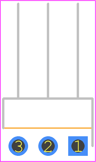 TSW-203-16-T-S-RA - SAMTEC PCB footprint - Header, Unshrouded - Right Angle PTH Pin - Header, Unshrouded - Right Angle PTH Pin - TSW-203-16-T-S-RA