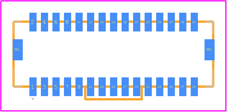 501190-3017 - Molex PCB footprint - Other - Other - 501190-3017-4