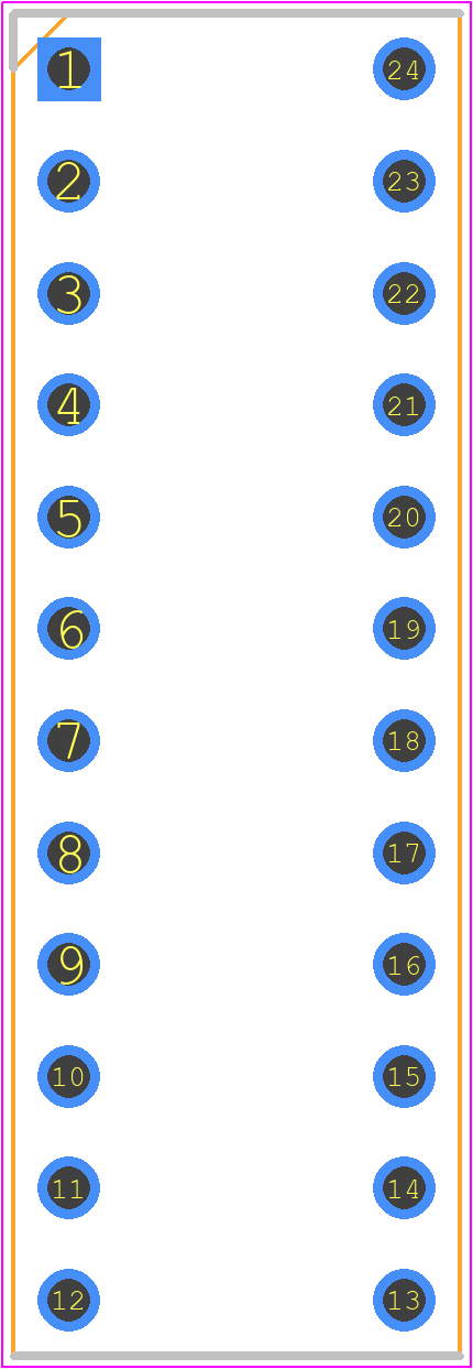 115-47-324-41-003000 - Mill-Max PCB footprint - Dual-In-Line Sockets - Dual-In-Line Sockets - 115-47-324-41-003000