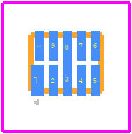 EMI4182MTTAG - onsemi PCB footprint - Other - Other - WDFN 10 2.5x2, 0.5P CASE 511BM−01 ISSUE O