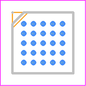 DS1862B+T&R - Analog Devices PCB footprint - BGA - BGA - X25-1