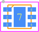 NCP360MUTBG - onsemi PCB footprint - Small Outline No-lead - Small Outline No-lead - UDFN6 2x2, 0.65P CASE 517AB ISSUE C