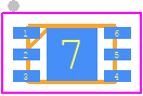 BGA715N7E6327XTSA2 - Infineon PCB footprint - Small Outline No-lead - Small Outline No-lead - BGA715N7E6327XTSA2