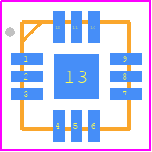 MAX16126TCB+T - Analog Devices PCB footprint - Quad Flat No-Lead - Quad Flat No-Lead - T1233+4_2022