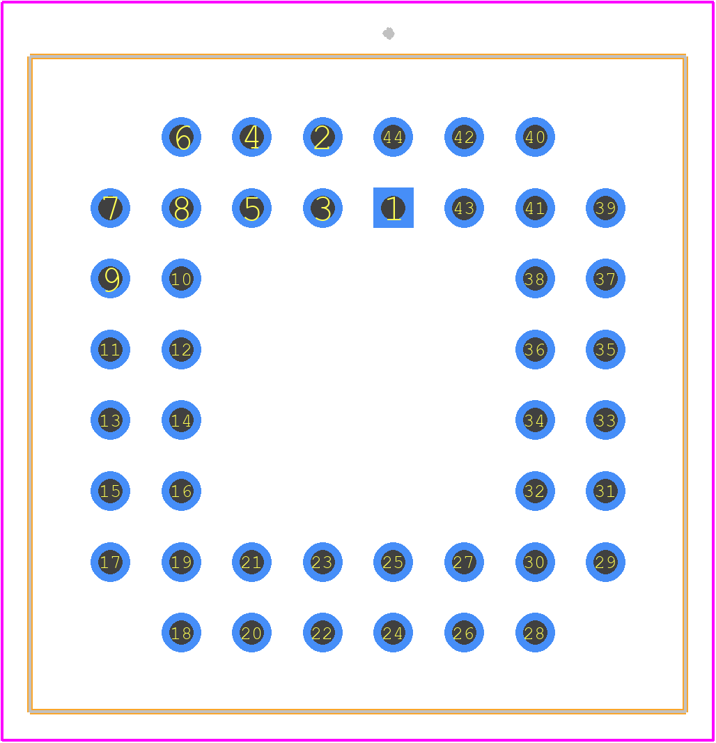 8444-11B1-RK-TP - 3M PCB footprint - Other - Other - PLCC44