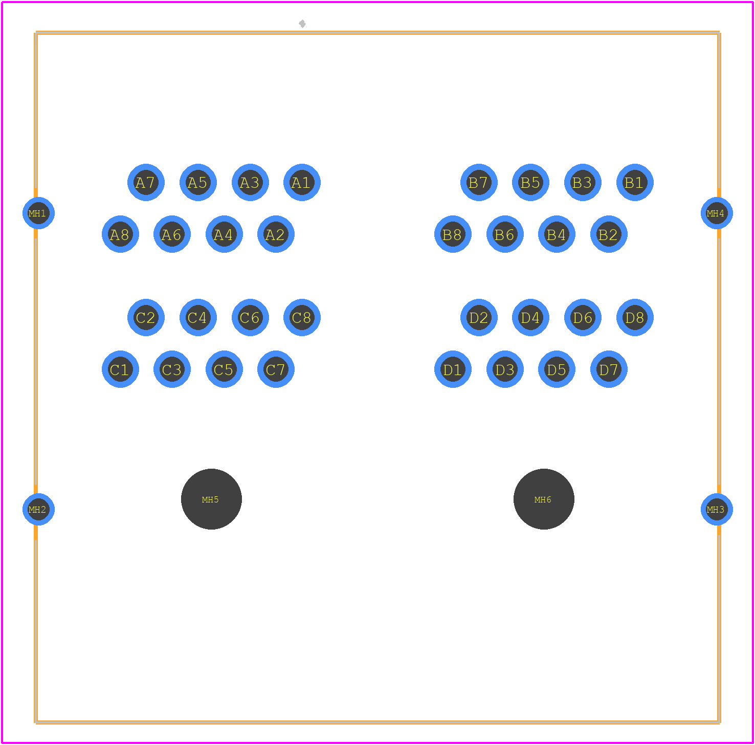 RJSGE4886401 - Amphenol Communications Solutions PCB footprint - Other - Other - RJSGE4886401-6