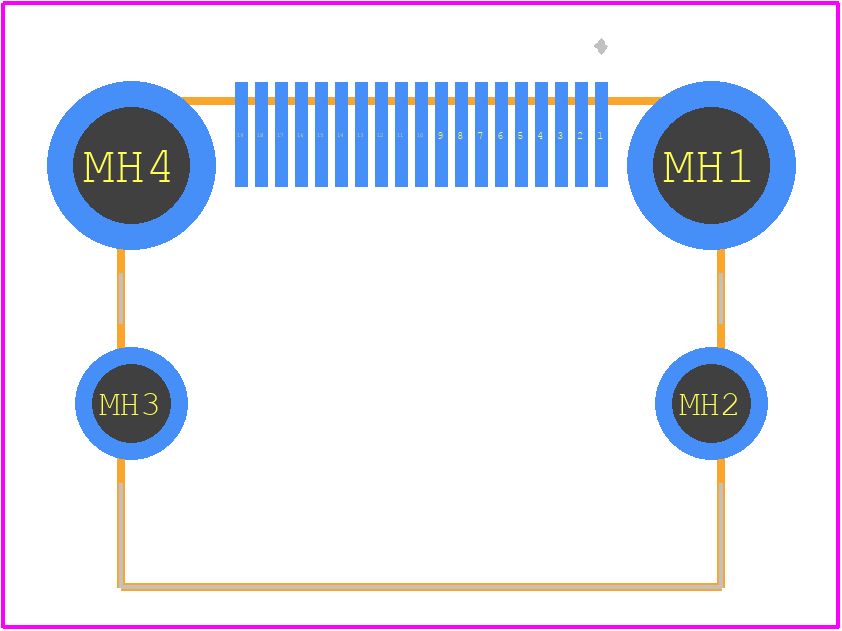 208658-1001 - Molex PCB footprint - Other - Other - 208658-1001-1