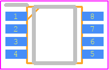 BA4558FVM-GTR - ROHM Semiconductor PCB footprint - Small Outline Packages - Small Outline Packages - MSOP8