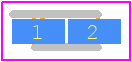 TCM0J106M8R - ROHM Semiconductor PCB footprint - Capacitor Moulded Polarised - Capacitor Moulded Polarised - TC Series M Case