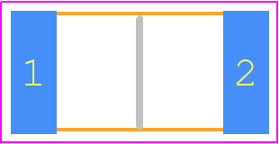 MCR100JZHF3000 - ROHM Semiconductor PCB footprint - Resistor Chip - Resistor Chip - MCR100