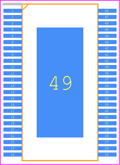 TAS5754MDCA - Texas Instruments PCB footprint - Small Outline Packages - Small Outline Packages - DCA (R-PDSO-G48)