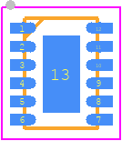 DRV8836DSSR - Texas Instruments PCB footprint - Small Outline No-lead - Small Outline No-lead - DRV8836DSSR
