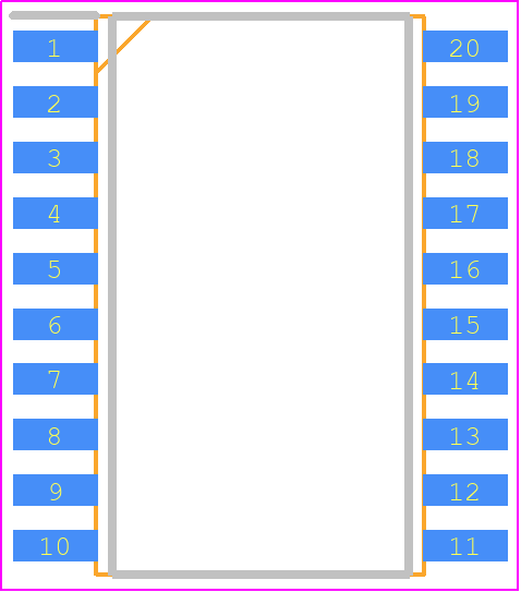 IRS2334SPBF - Infineon PCB footprint - Small Outline Packages - Small Outline Packages - SOIC-20