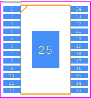 DRV10970PWPR - Texas Instruments PCB footprint - Small Outline Packages - Small Outline Packages - PWP (R-PDSO-G24)_3