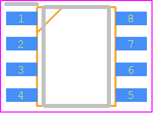 AD810ARZ - Analog Devices PCB footprint - Small Outline Packages - Small Outline Packages - 8-Pin SOIC (R) Package