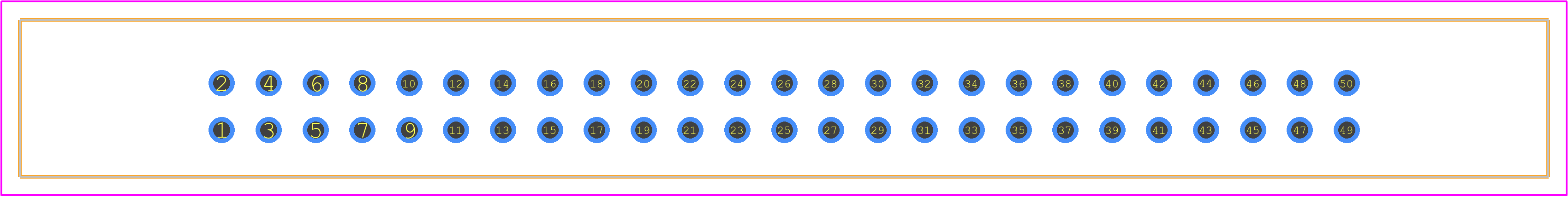 HIF3BB-50PA-2.54DS(71) - Hirose PCB footprint - Other - Other - HIF3BB-50PA-2.54DS(71) -2