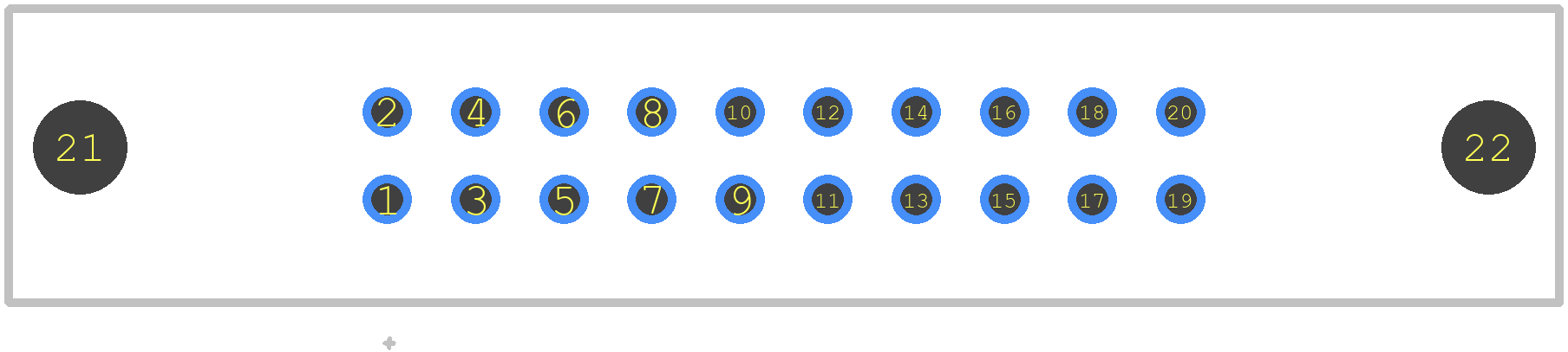HIF3BA-20PA-2.54DSA(71) - Hirose PCB footprint - Other - Other - HIF3BA-20PA-2.54DSA(71)_1
