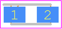 TCTAL0J107M8R - ROHM Semiconductor PCB footprint - Capacitor Moulded Polarised - Capacitor Moulded Polarised - TCTAL0J