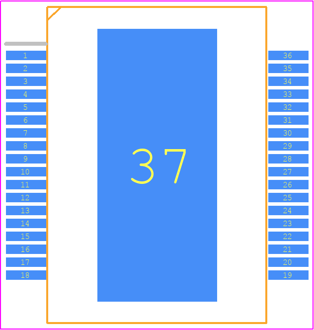 TLE6232GP - Infineon PCB footprint - Small Outline Packages - Small Outline Packages - PG-DSO-36