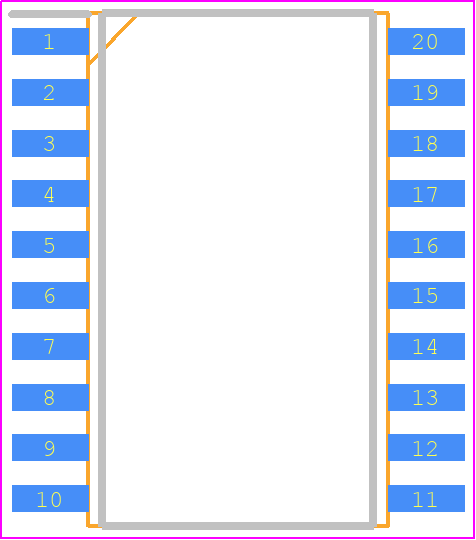 TC74VHCT244AFW - Toshiba PCB footprint - Small Outline Packages - Small Outline Packages - (SOL20-P-300-1.27)