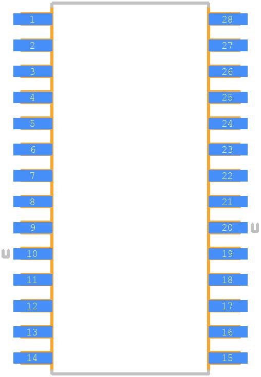 PIC16C66-04/SO - Microchip PCB footprint - Other - Other - SOIC127P1032X264-28N