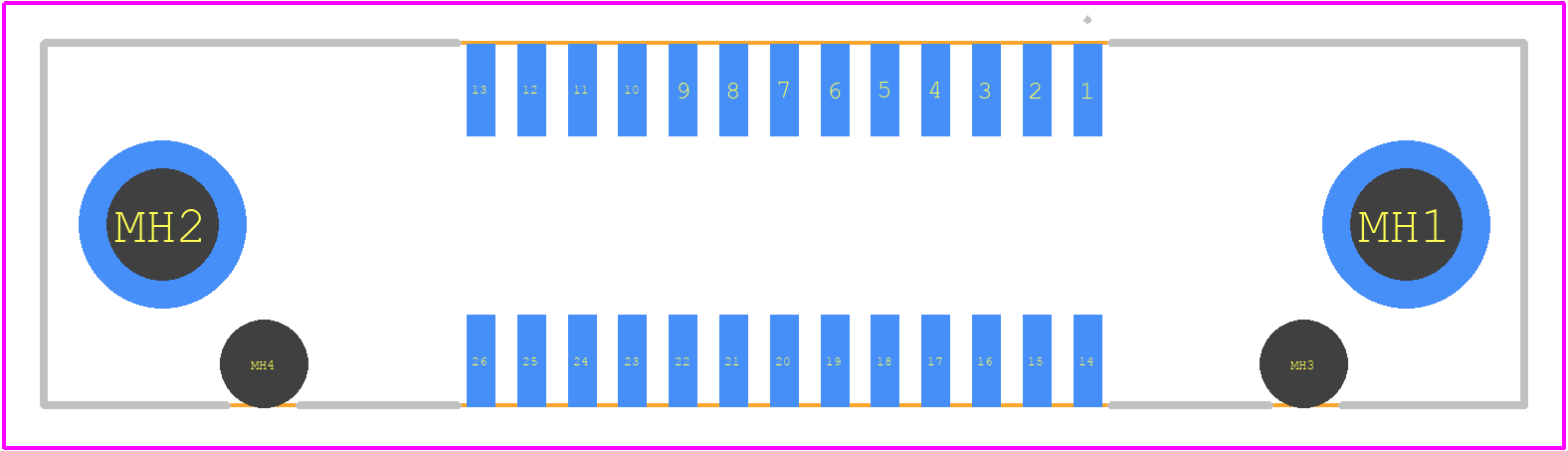 10226-2200PE - 3M PCB footprint - Other - Other - 10226-2200PE-2