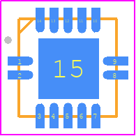 TPS56428RHLT - Texas Instruments PCB footprint - Quad Flat No-Lead - Quad Flat No-Lead - RHL (S-PVQFN-N14)