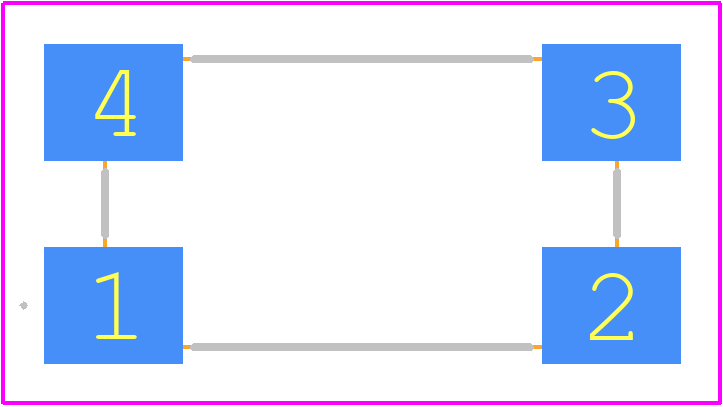 CNY64ST - Vishay PCB footprint - Other - Other - SMD-4 HV, 400 mil 