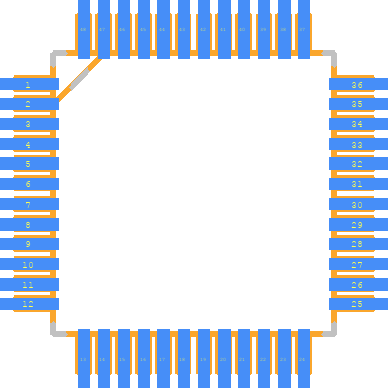 ADM1166ASUZ - Analog Devices PCB footprint - Other - Other - QFP50P900X900X120-48N