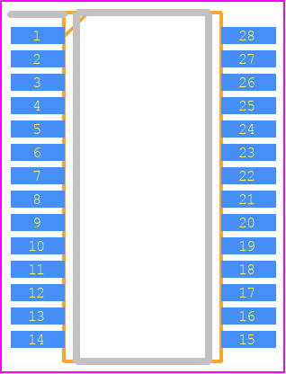 ST3243ECTR-E - STMicroelectronics PCB footprint - Small Outline Packages - Small Outline Packages - TSSOP-28-2